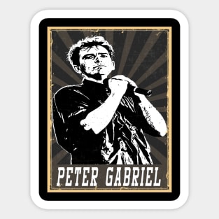 80s Style Peter Gabriel Sticker